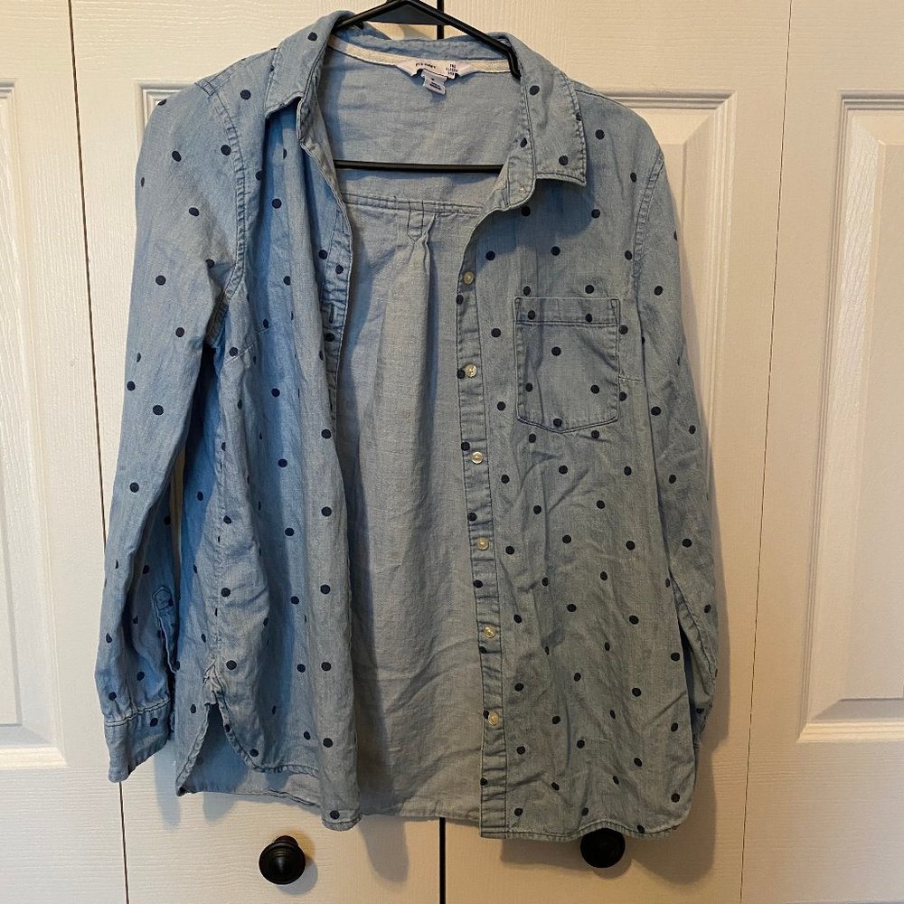Old Navy Polka Dot Jean Jacket